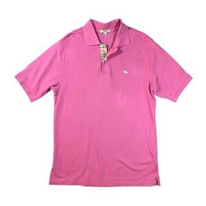 Burberry London 1/2 Button Pink Polo - S